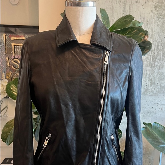 Guess Black Leather Moto Women's Jacket - Picture 3 of 11